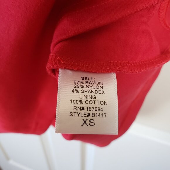 Tuckernuck Poppy Red Ponte Clifton Mini Quiet Luxury Dress 3/4 Sleeves. Size XS - Picture 5 of 7